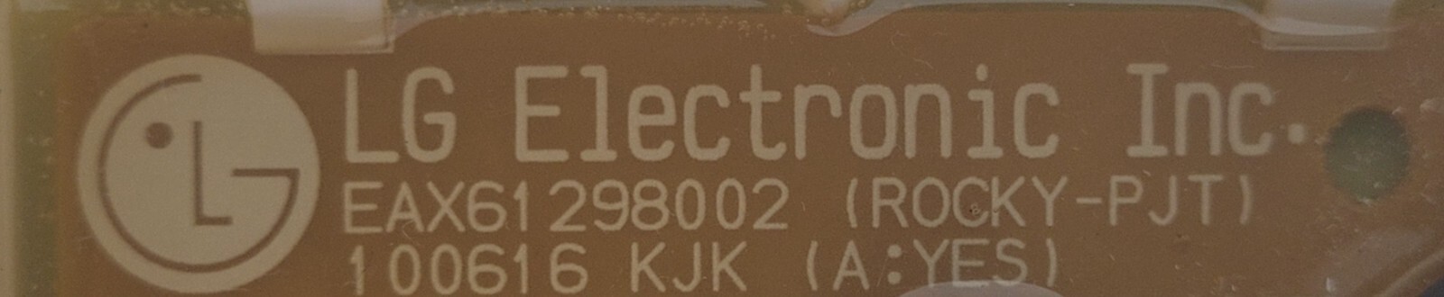 Genuine Washer LG Circuit Board Part#EBR62267104