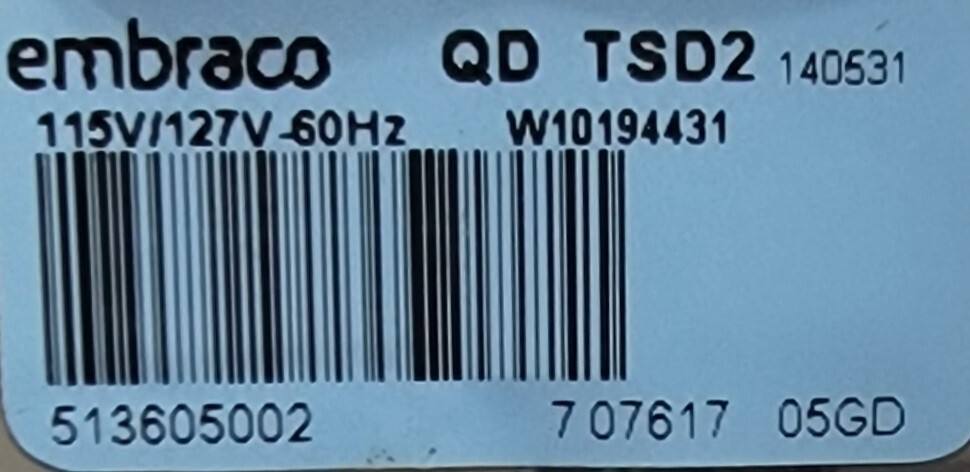 Genuine Washer Roper Start Relay Part#W10194431