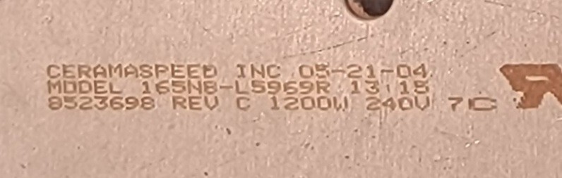 Genuine Cooktop Kitchen Aid Surface Element Part#8523698