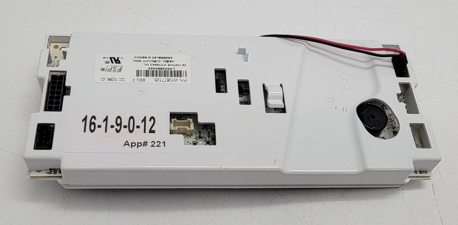 Genuine Refrigerator Kitchen Aid Display Control Board Part#W10677105