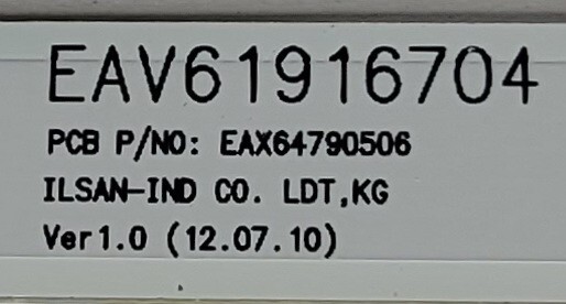 Genuine Refrigerator LG Light Board Set Part#EAX64790506