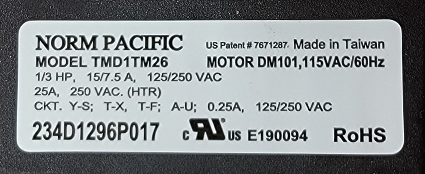 Genuine Washer/Dryer GE Timer Part#234D1296P017
