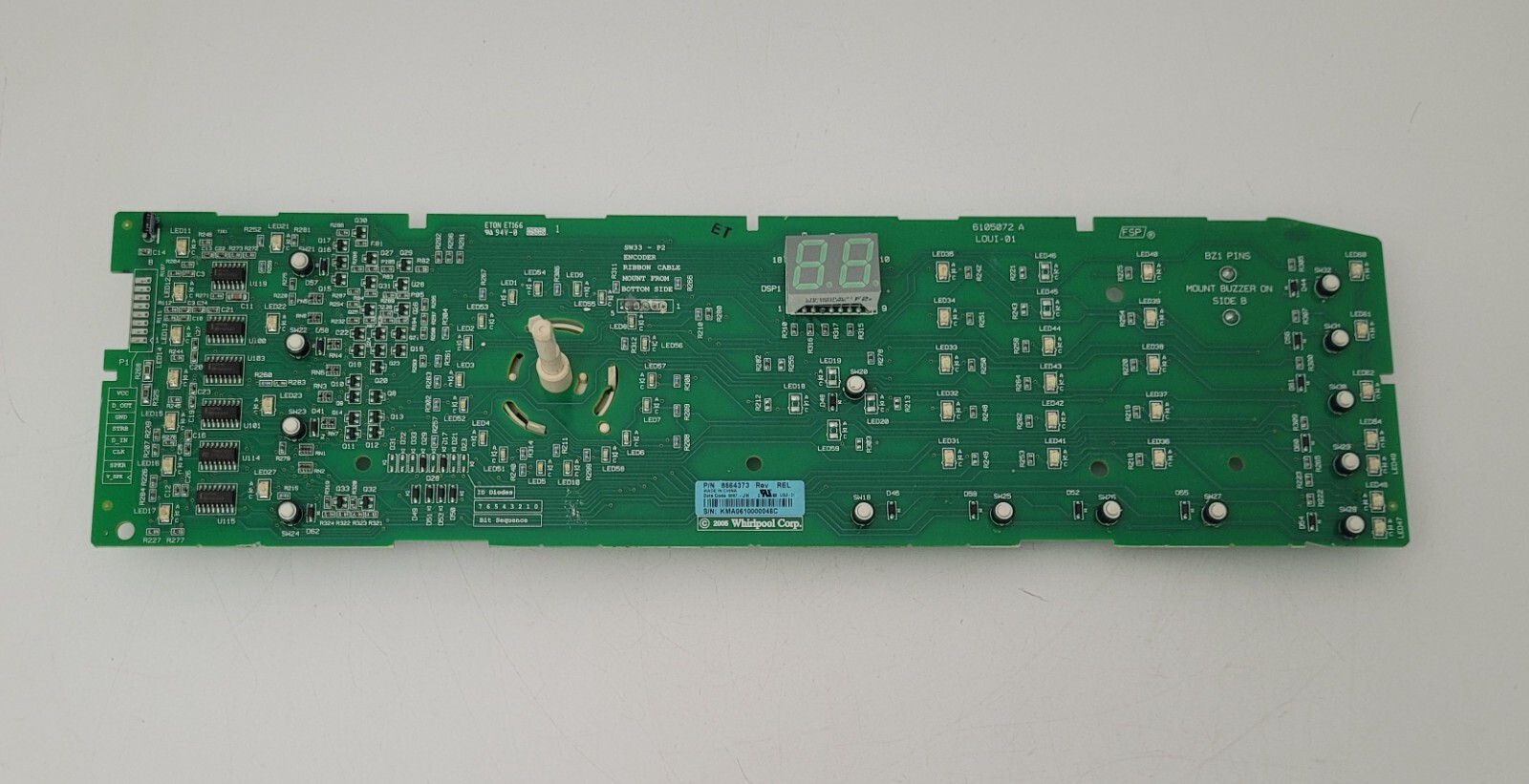 Genuine Washer Whirlpool Circuit Board Part#8564373