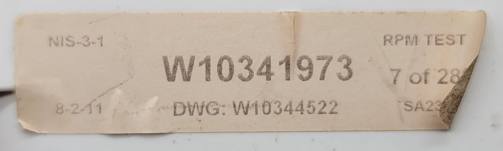 Genuine Refrigerator Maytag Fan Motor Part#W10341973