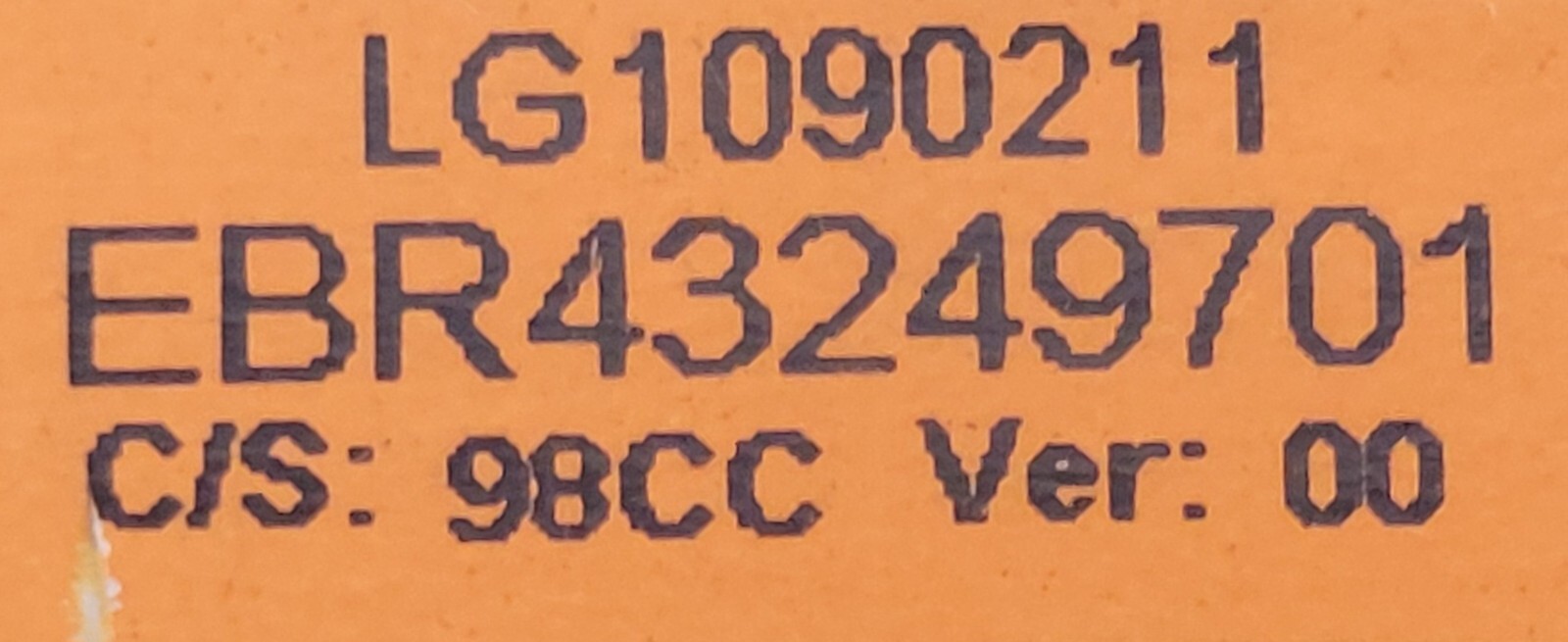 Genuine Washer LG Circuit Board Part#EBR43249701