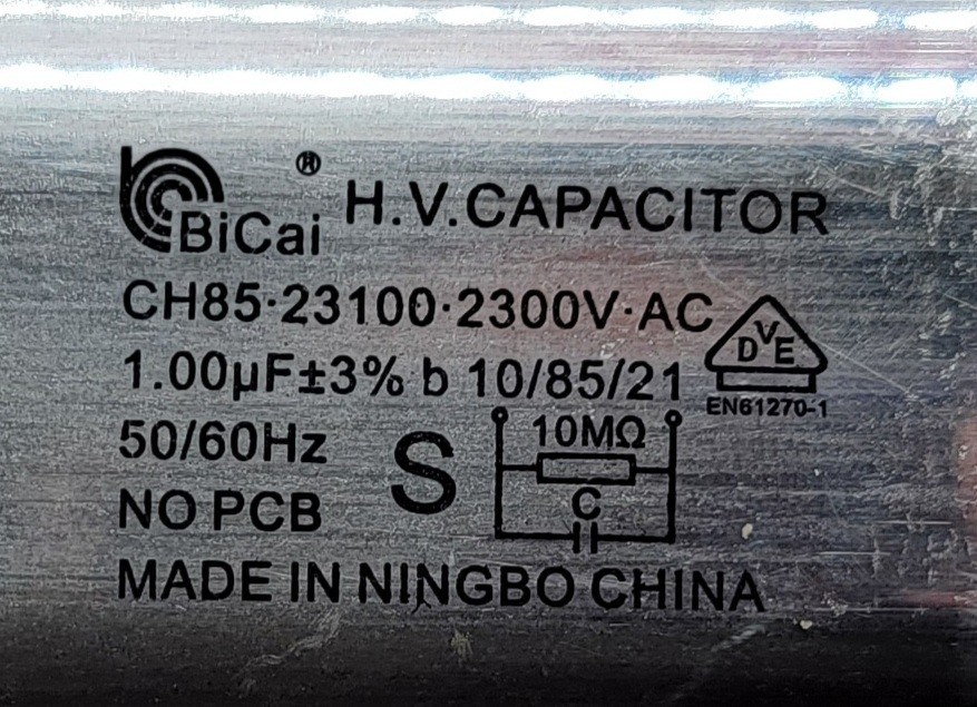 Genuine Microwave Whirlpool Capacitor Part#CH85-23100