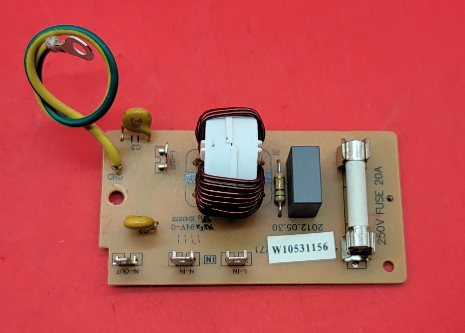 Genuine Microwave Whirlpool Noise Filter Part#W10531156