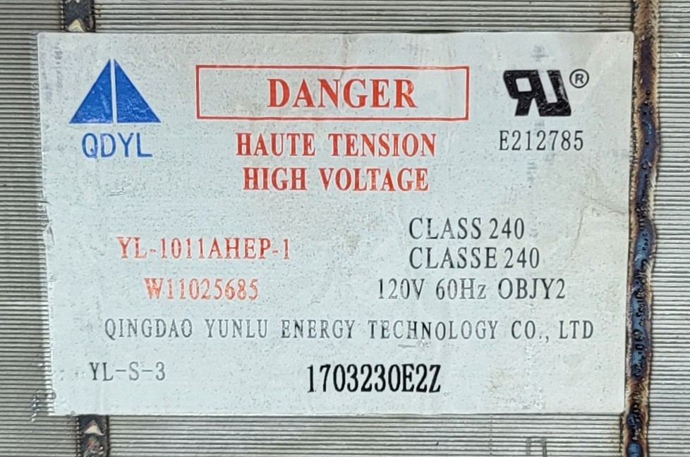 Genuine Microwave Whirlpool Transformer Part#W11025685