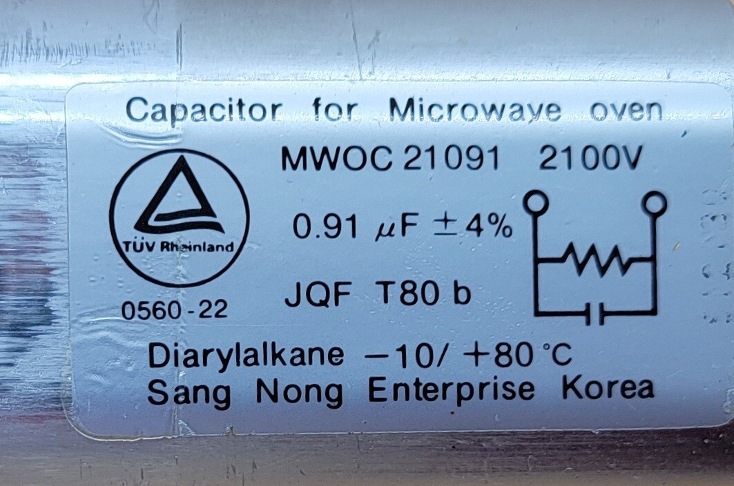 Genuine Microwave Household Capacitor Part#MWOC21091
