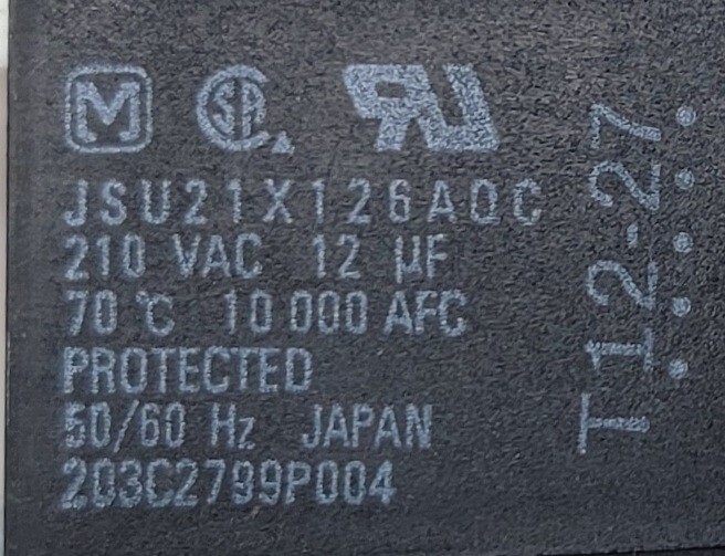 Genuine Refrigerator GE Capacitor Part#203C2799P004