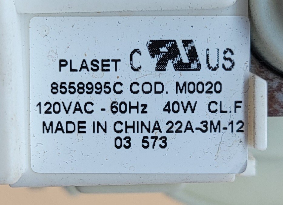 Genuine Dishwasher Amana Drain Pump Part#8558995