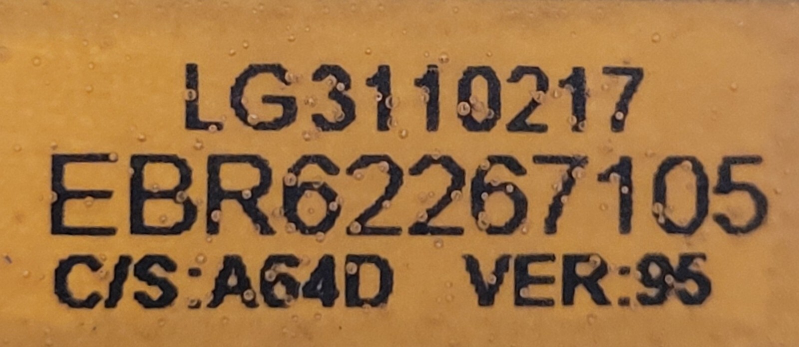 Genuine Washer LG Circuit Board Part#EBR62267105