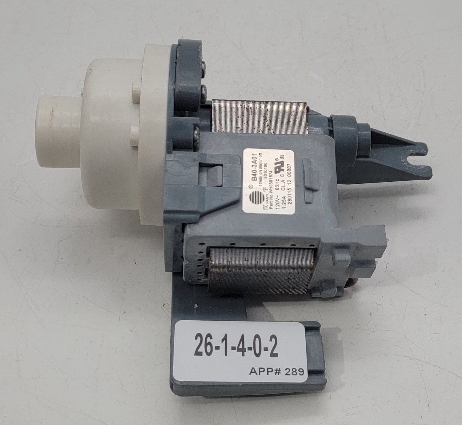 Genuine Washer Kenmore Drain Pump Part#W10581874