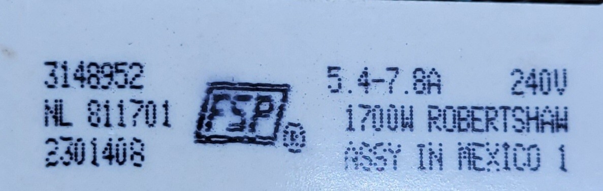 Genuine Oven Whirlpool Infinite Switch Part#3148952