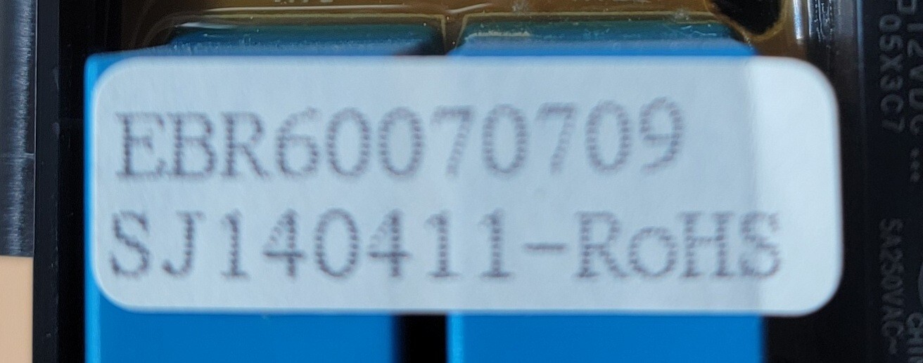Genuine Refrigerator LG Control Board Part#EBR60070709