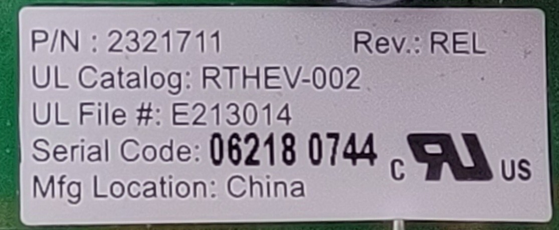 Genuine Refrigerator Kenmore Control Board Part#2321711