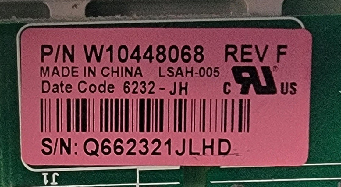 Genuine Dryer Kenmore Control Board Part#W10753615