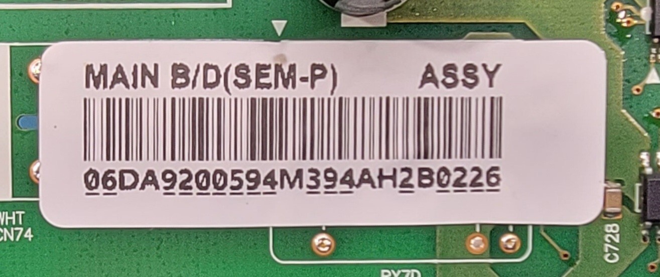 Genuine Refrigerator Samsung Control Board Part#DA92-00594M