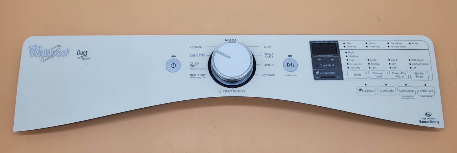 Genuine Washer Whirlpool Control Panel Part#W10750356