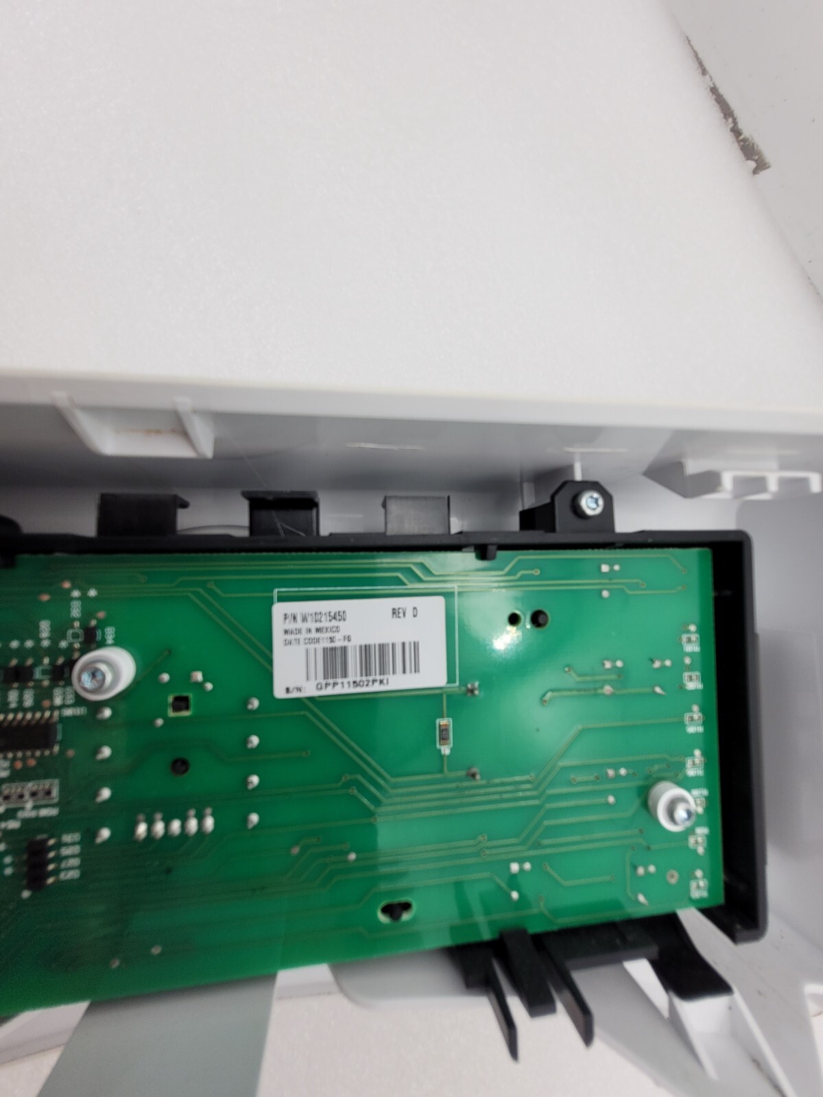 Genuine Whirlpool Front Panel Assy. Control Board + Knob Part# W10215450