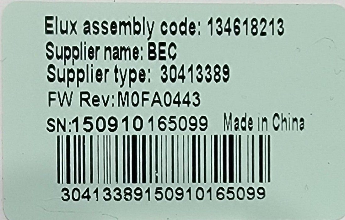Genuine Washer Electrolux Control Board Part#134618213