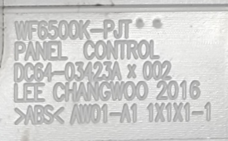 Genuine Washer Samsung Control Panel PartDC64-03423A DC9719657B