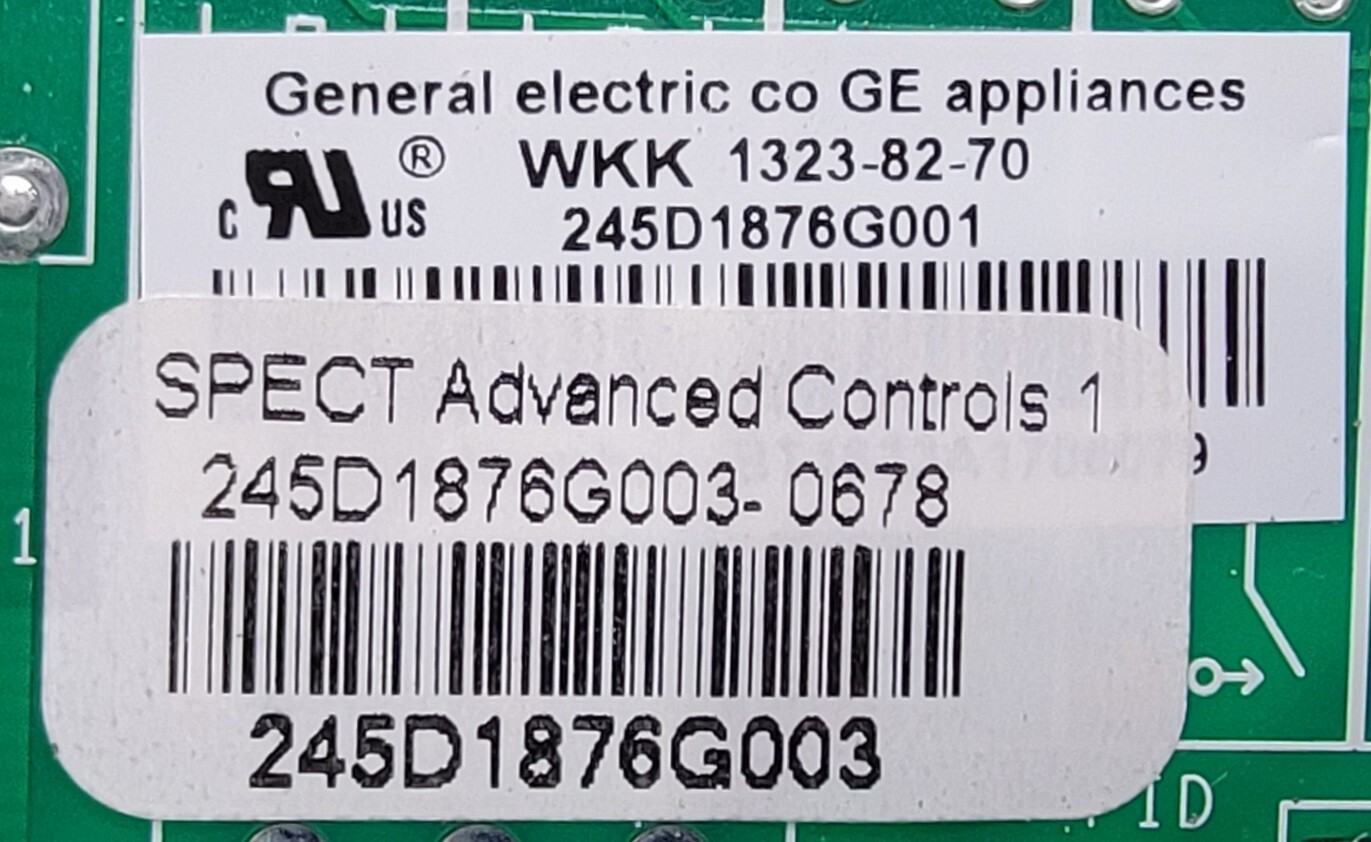 Genuine Refrigerator GE Control Board Part#245D1876G001