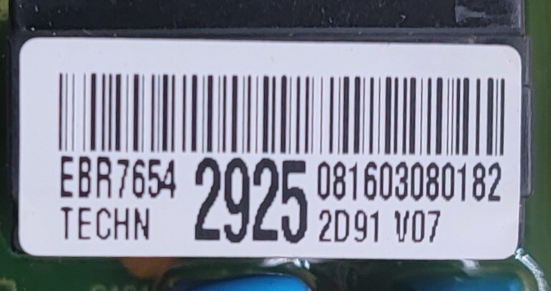 Genuine Washer LG Control Board Part#EBR76542925