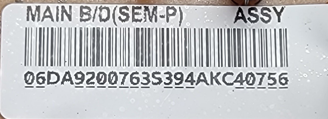 Genuine Refrigerator Samsung Control Board Part#DA92-00763S
