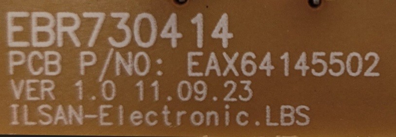 Genuine Refrigerator LG LED Control Board Part#EBR73041401