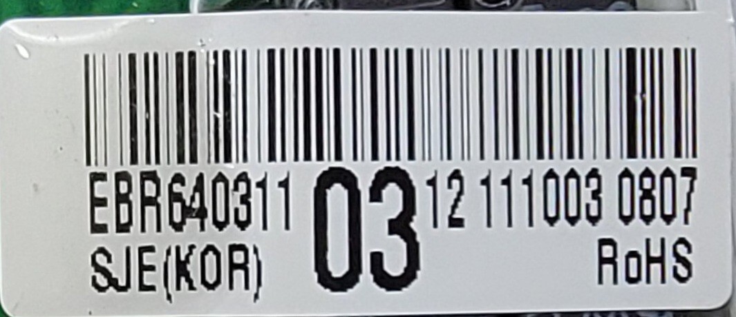 Genuine Refrigerator LG Power Control Board Part#EBR64031103