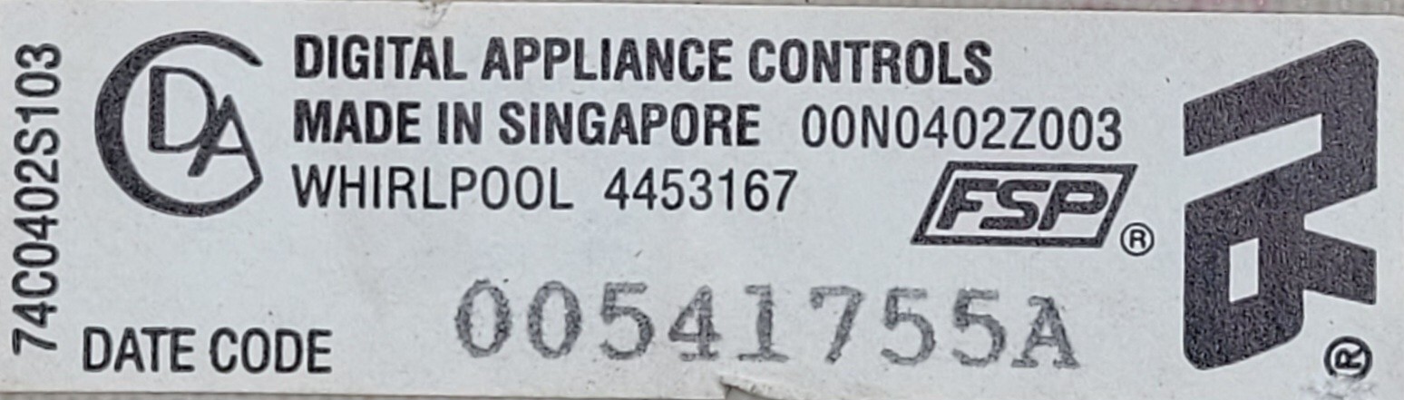 Genuine Double Oven Kitchen Aid Control Board Part#4453167