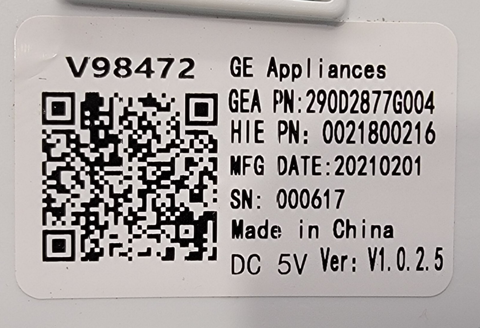 Genuine Washer GE Accelerometer Control Board Part#290D2877