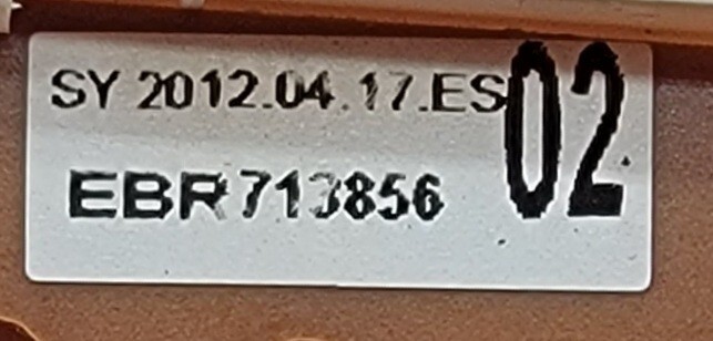Genuine Dryer LG Control Board Part#EBR71385602