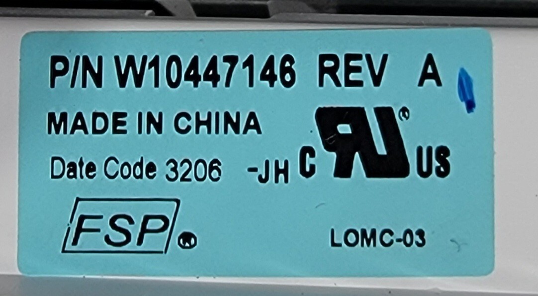 Genuine Washer Whirlpool Control Board Part#W10447146
