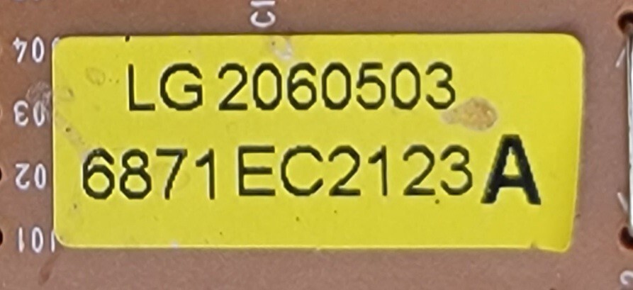 Genuine Washer LG Control Board Part#6871ER1057C