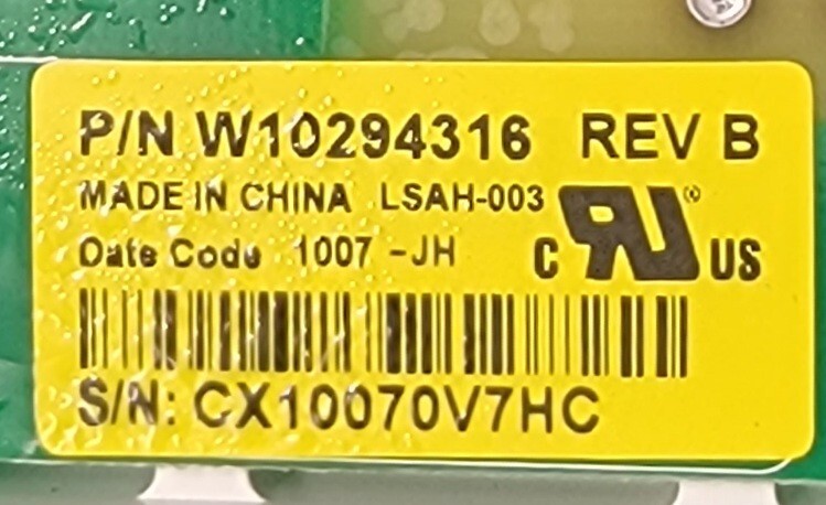 Genuine Dryer Whirlpool Control Board Part#W10294316