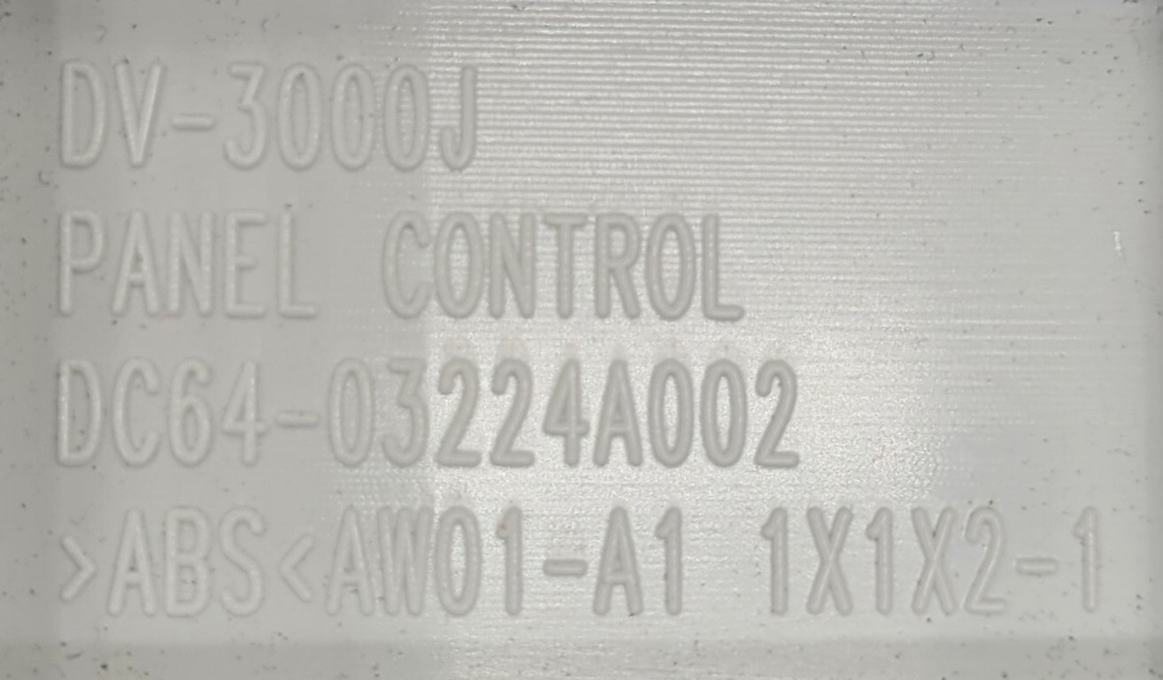 Genuine Dryer Samsung Control Panel Part#DC64-03224