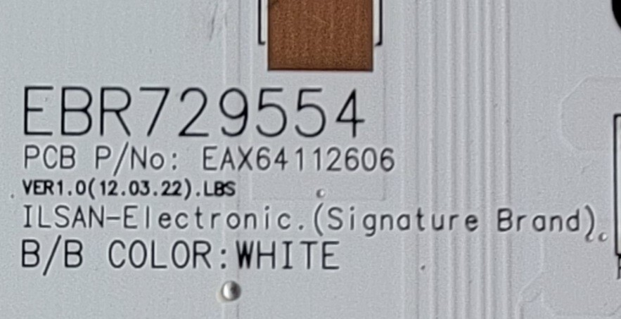 Genuine Refrigerator LG Control Board Part#EBR729554