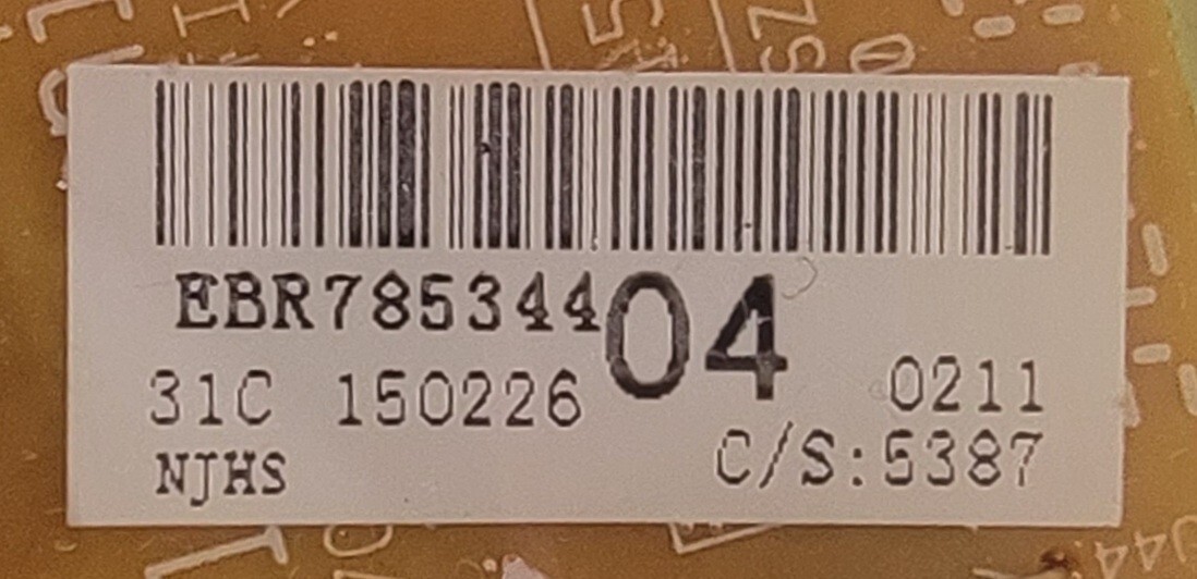 Genuine Washer LG Control Board Part#EBR78534404