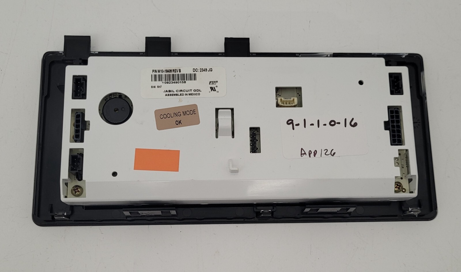 Genuine Refrigerator Kitchen Aid Display Control Board Part#W10418409