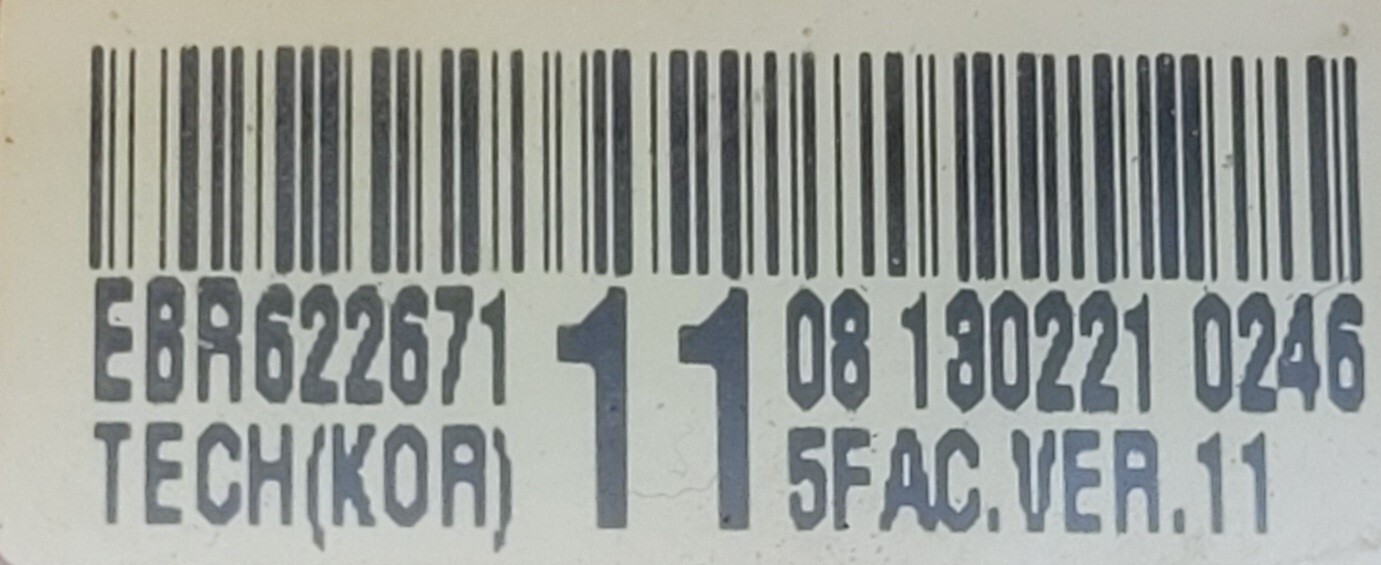 Genuine Washer LG Control Board Part#EBR62267111 EBR67466109
