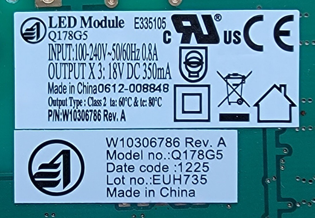 Genuine Refrigerator Whirlpool Control Board Part#W10306786