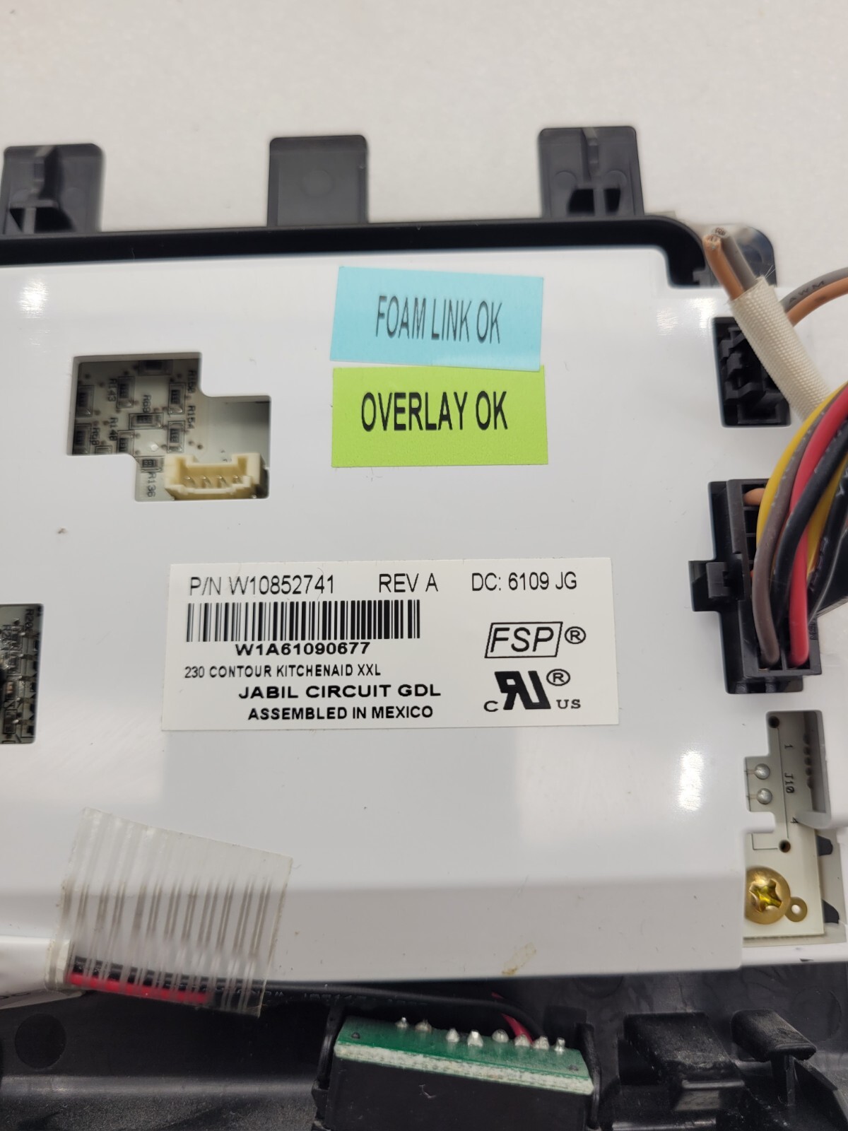Genuine KitchenAid Refrigerator Dispenser Control Board Part#W10852741