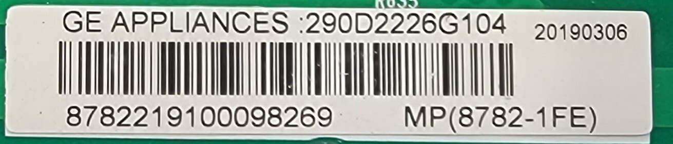 Genuine Washer GE Control Board Part#290D2226G104