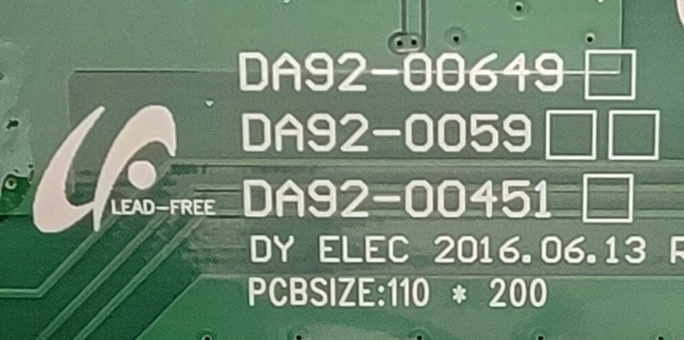 Genuine Refrigerator Samsung Control Board Part#DA92-00486A