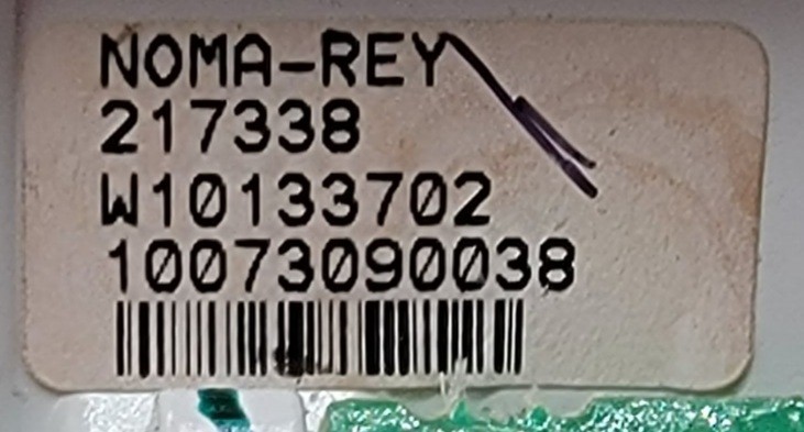Genuine Refrigerator Kitchen Aid Control Board Part#W10133702 2323002