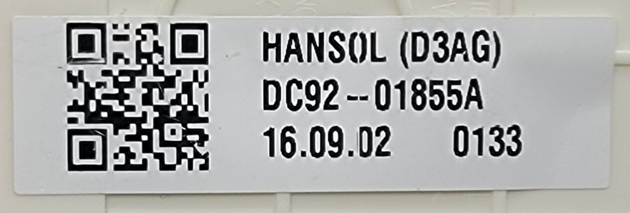 Genuine Washer Samsung Control Board Part#DC92-01855A
