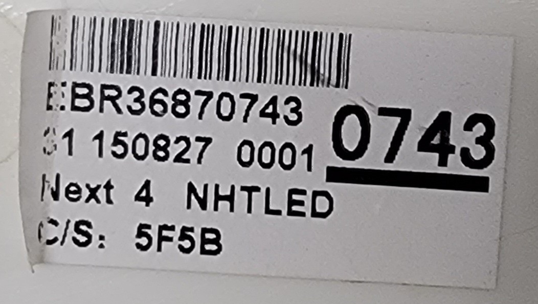 Genuine Washer LG Control Panel Part#EBR36870743