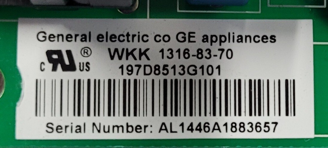 Genuine Refrigerator Kenmore Control Board Part#197D8513G101.